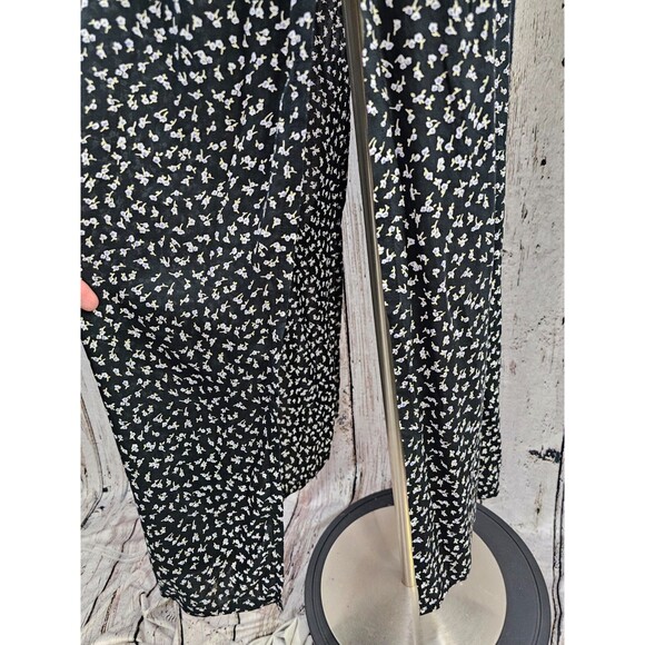 PLK Women's 6 Auguste Off Shoulder Tie Waist Hi Slit Black Rayon Maxi Dress EUC‎ - Picture 5 of 9